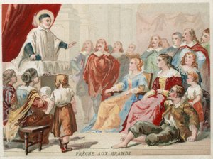 St Vincent de Paul preaching to the great and the good by European School